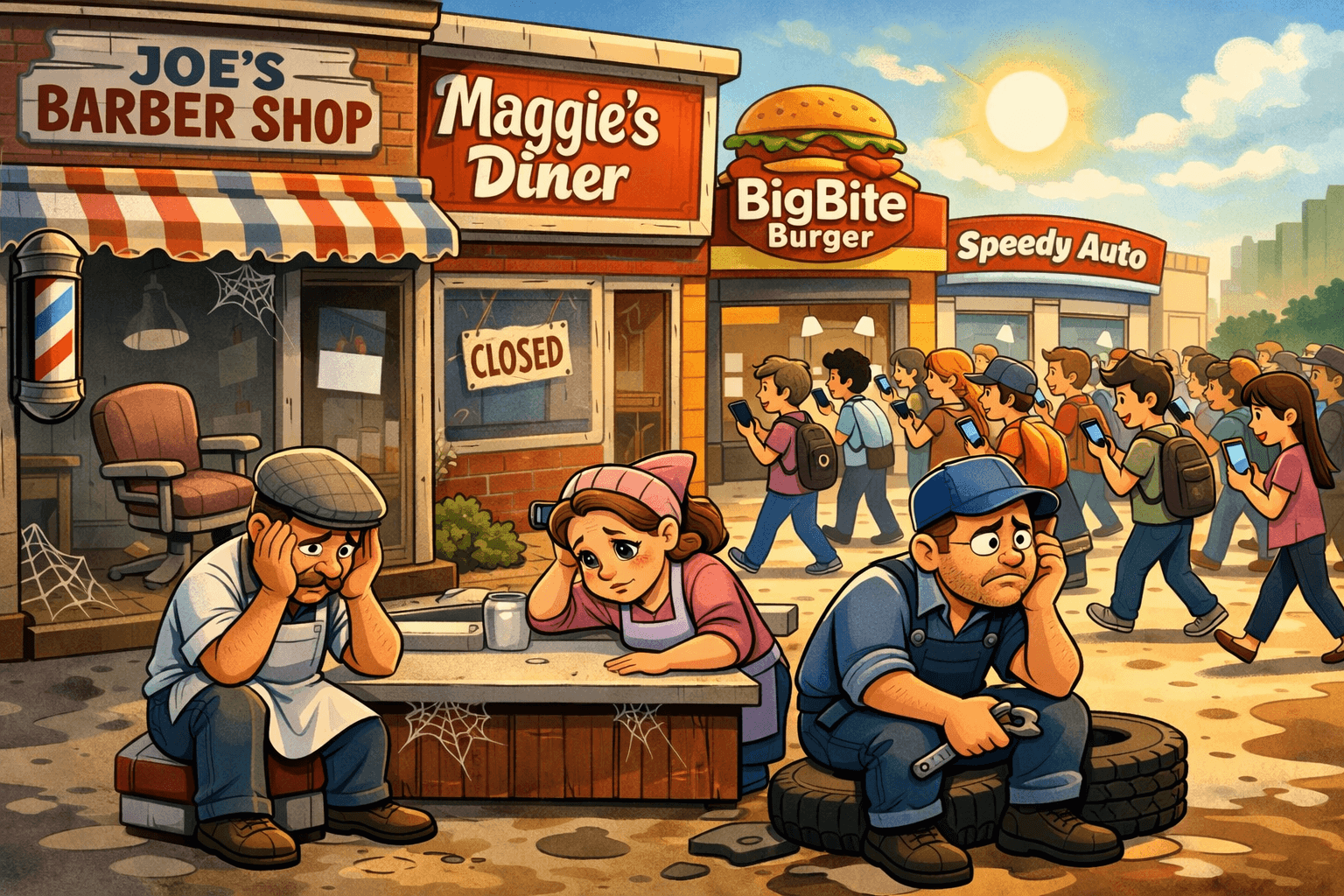 Local businesses struggling with no digital presence